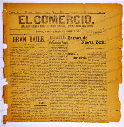 Ejemplar de El Comercio