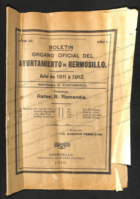 Imagen: Boletin del Ayuntamiento de Hermosillo