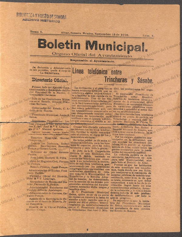 Imagen: Boletín Municipal