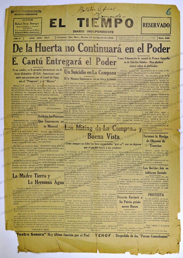 Ejemplar de El Tiempo