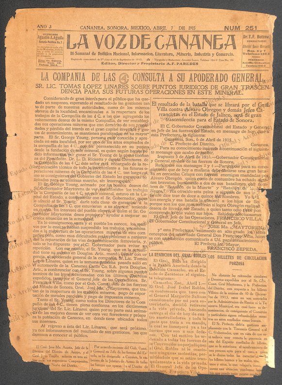 Imagen: La Voz de Cananea