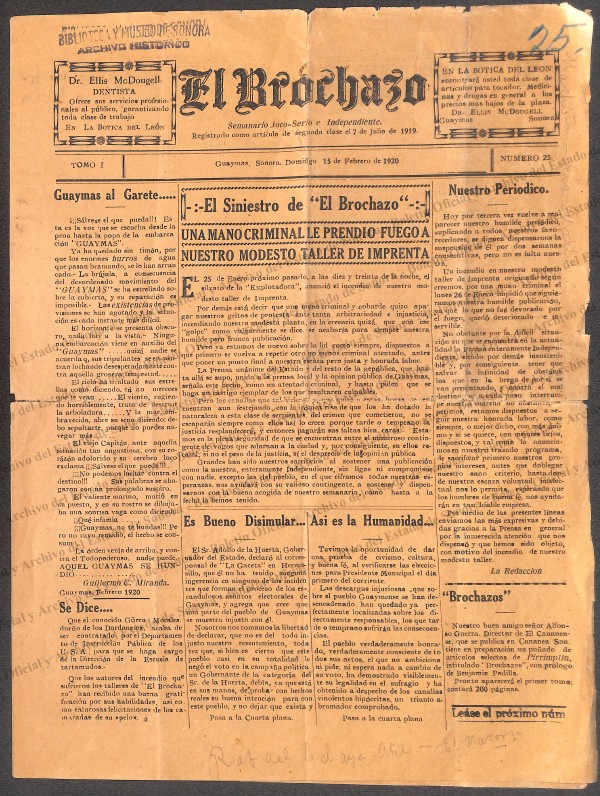 Ejemplar de El Brochazo