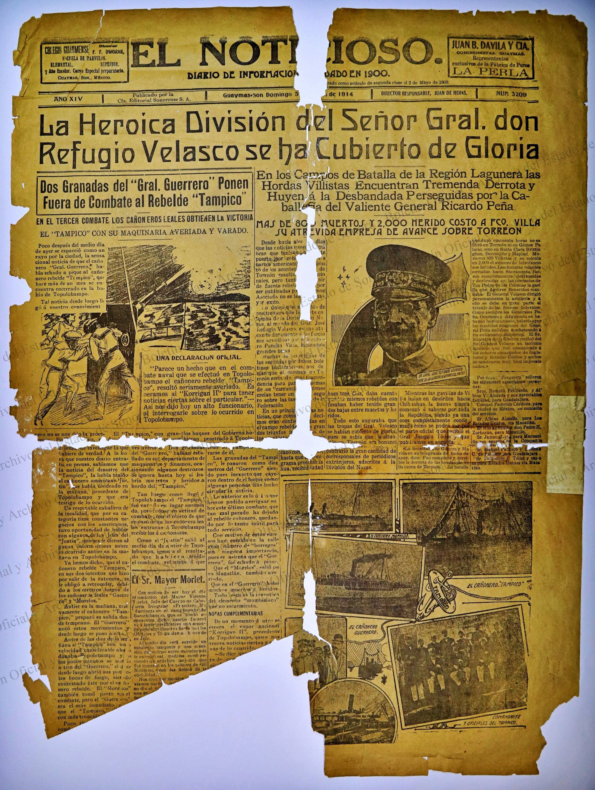 Ejemplar de El Noticioso