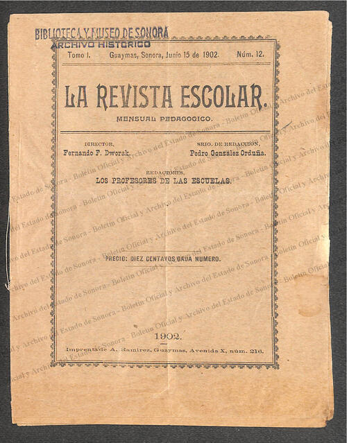 Ejemplar de La Revista Escolar