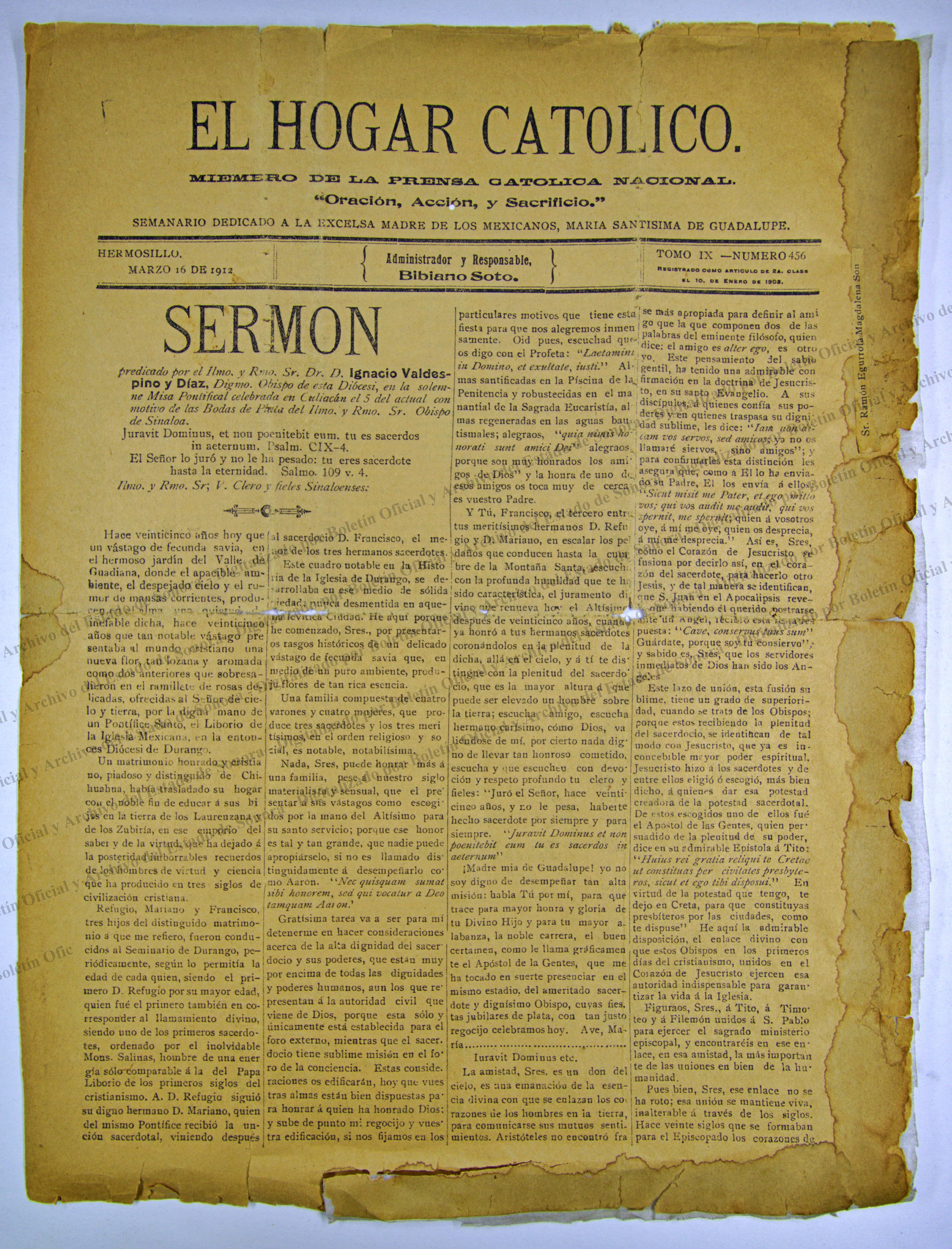 Imagen: El Hogar Católico