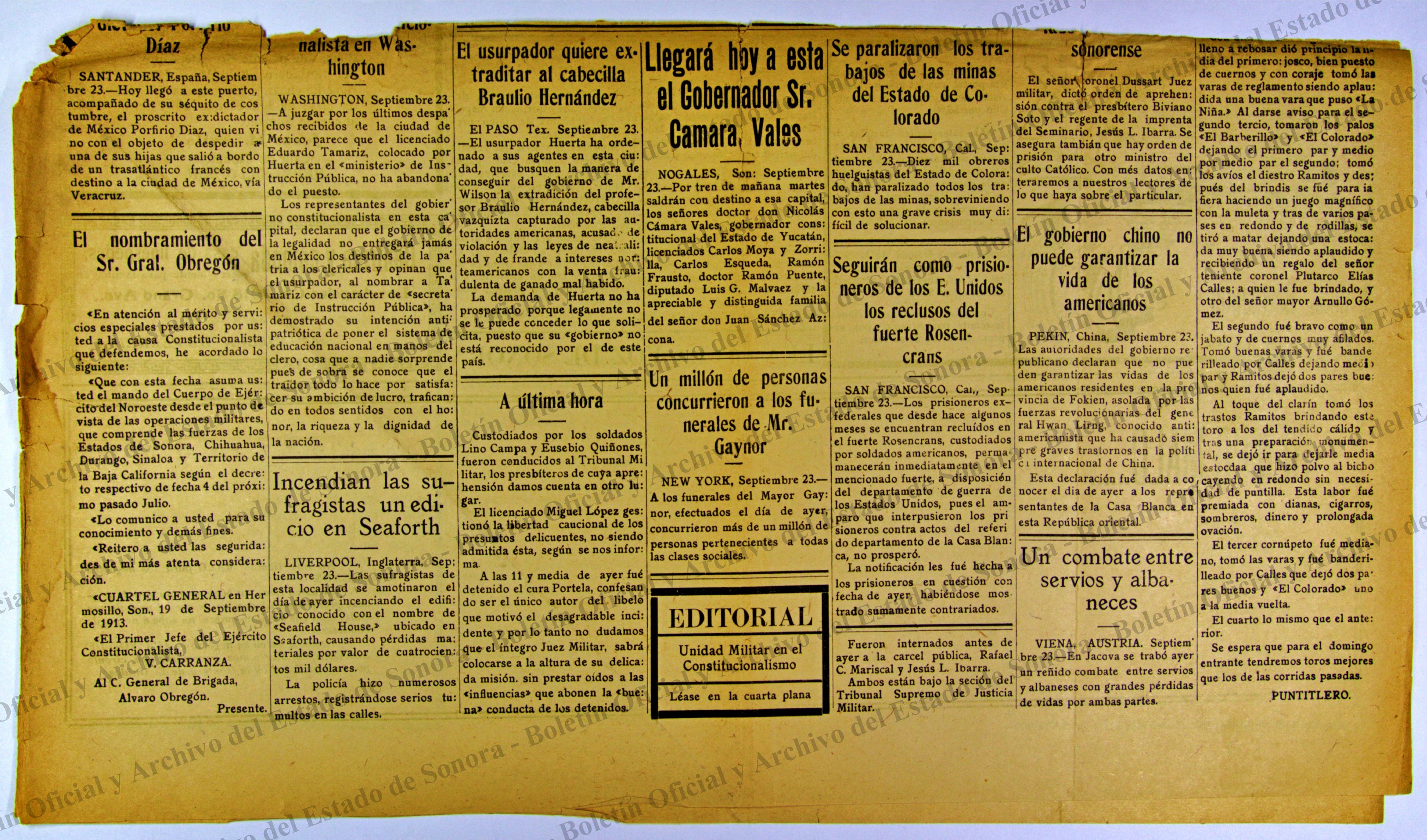 Ejemplar de La Voz de Sonora