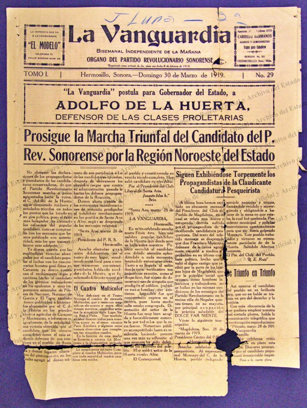 Ejemplar de La Vanguardia