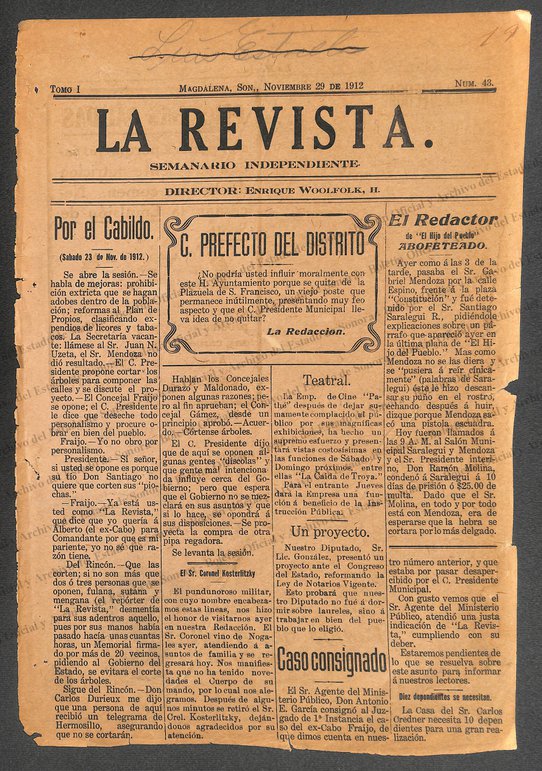 Ejemplar de La Revista