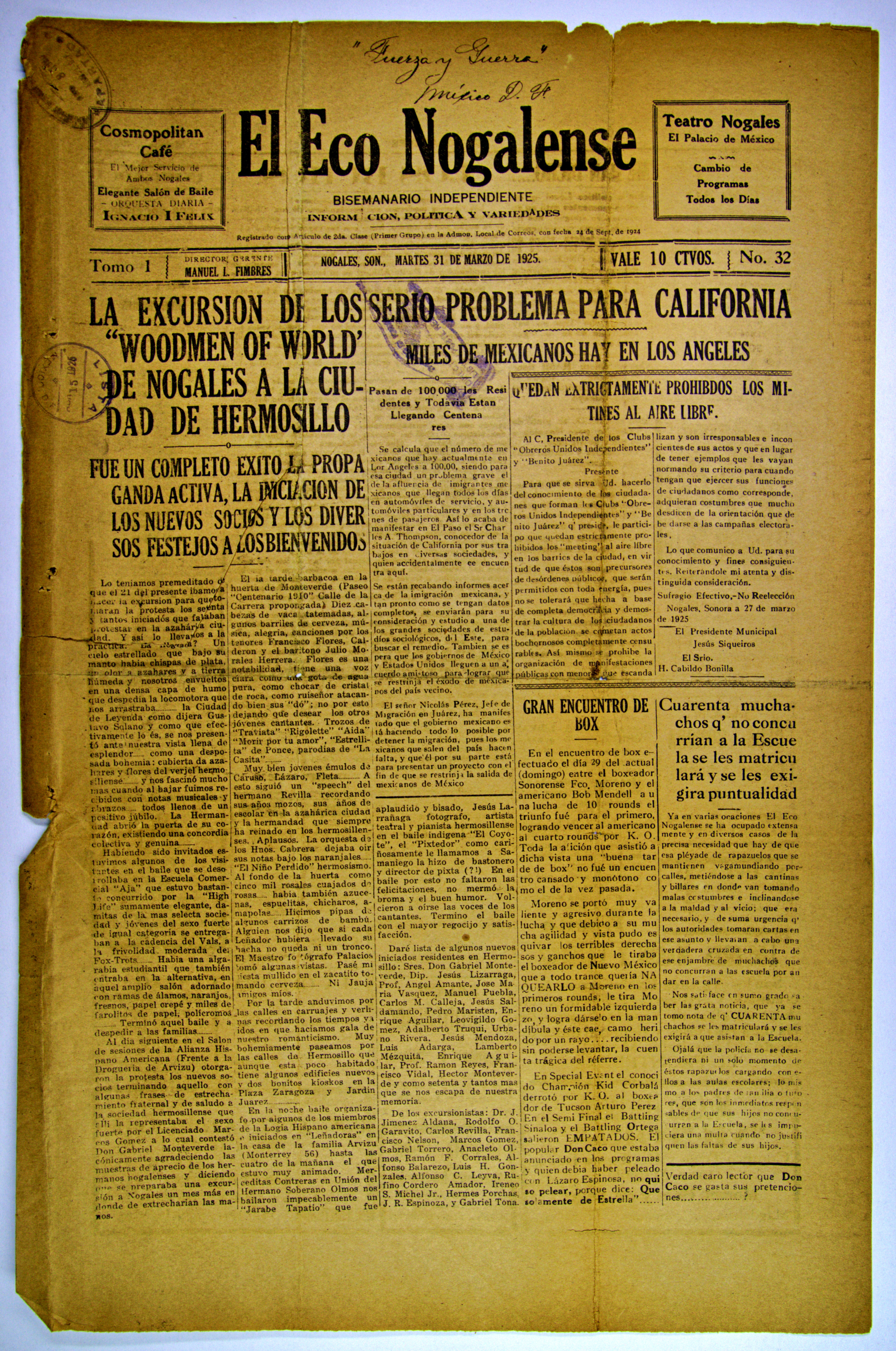 Imagen: El Eco de Nogales