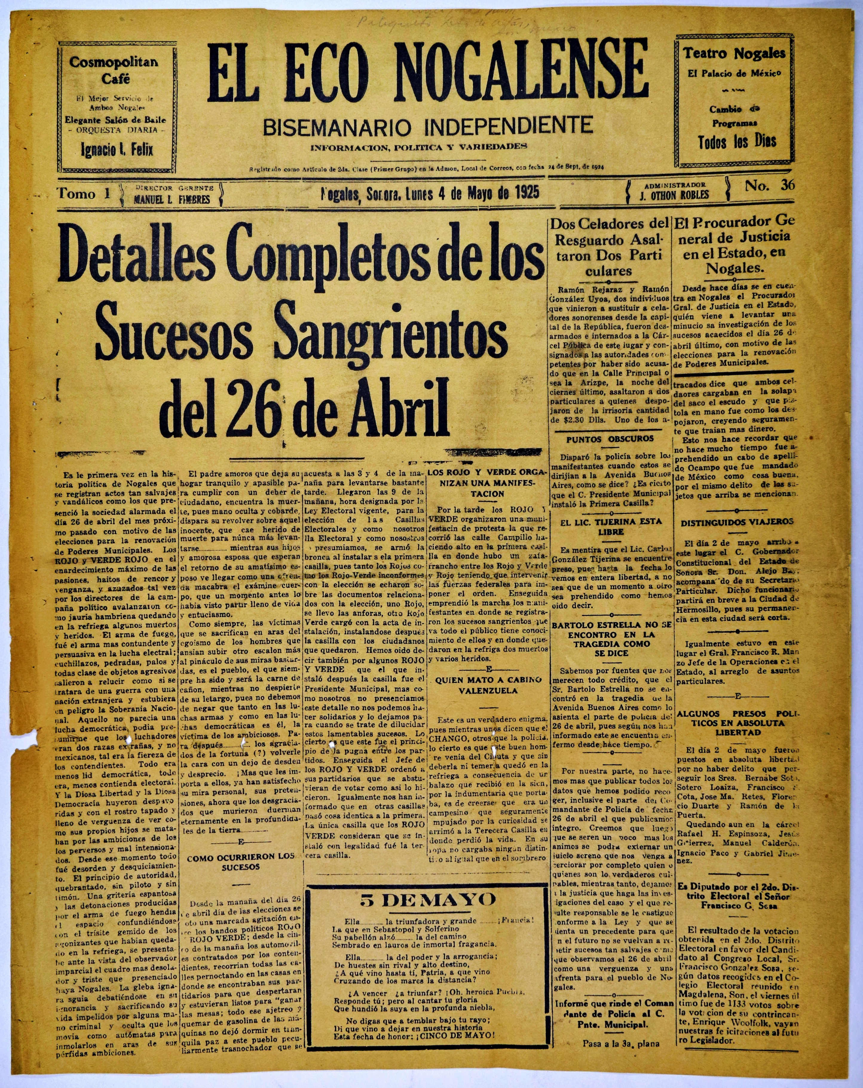 Imagen: El Eco de Nogales