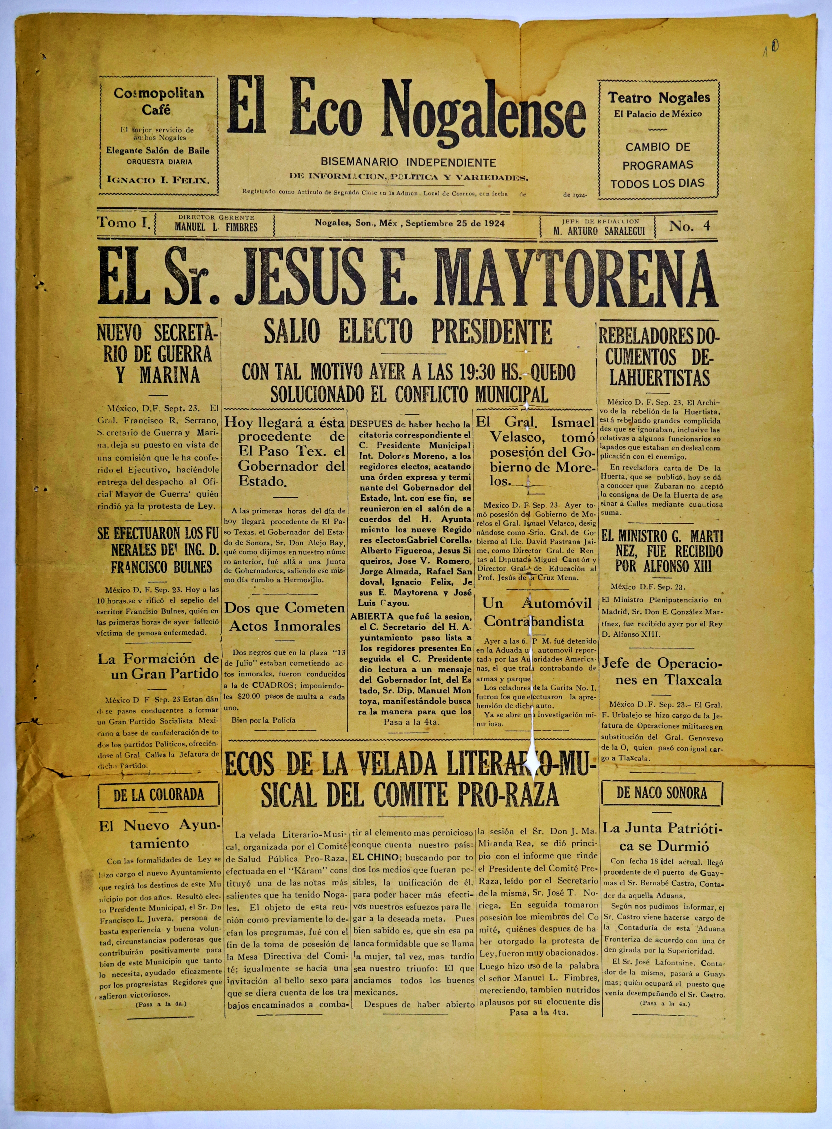 Imagen: El Eco Nogalense