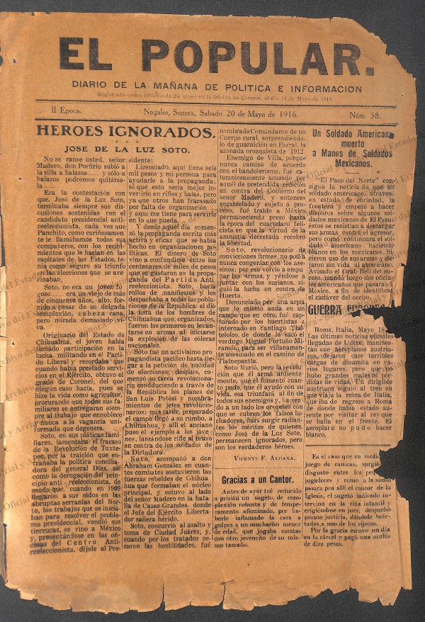 Ejemplar de El Popular