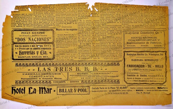 Ejemplar de El Noticioso