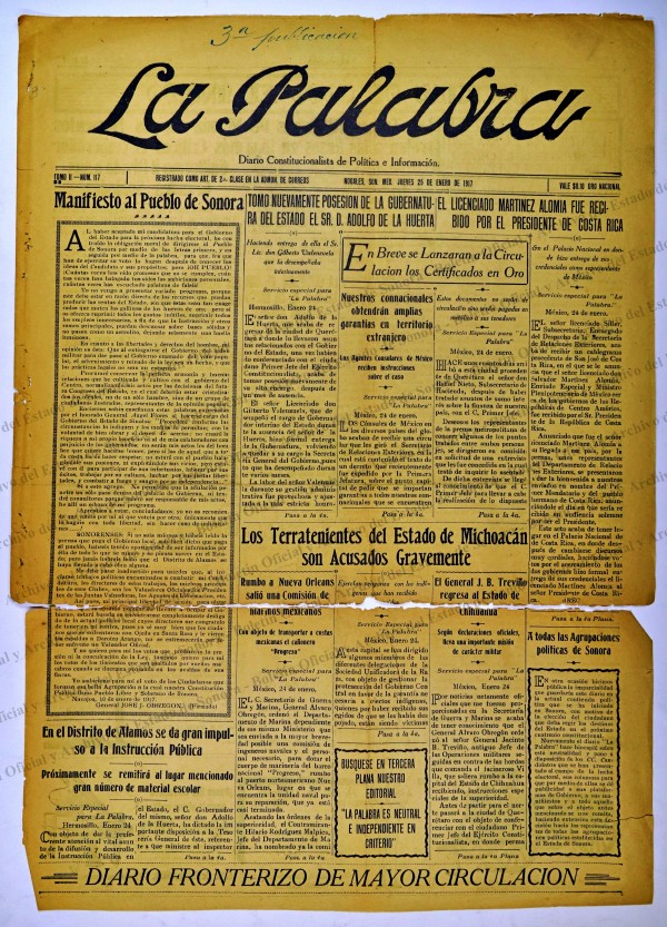 Ejemplar de La Palabra